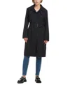Kate Spade Women's Hooded Bibbed Raincoat In Black