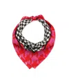 Kate Spade Women's Houndstooth Silk Bandana Scarf
