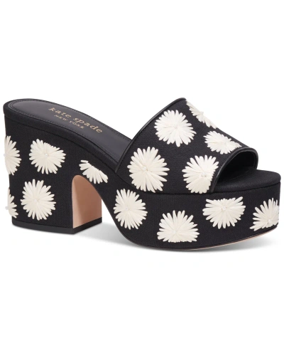 Kate Spade Women's Ibiza Slip-on Platform Wedge Sandals In Pom Pom Foral