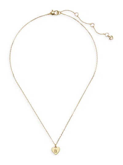 Kate Spade Women's Initial Here Gold-plated Pendant Necklace In Gold - B