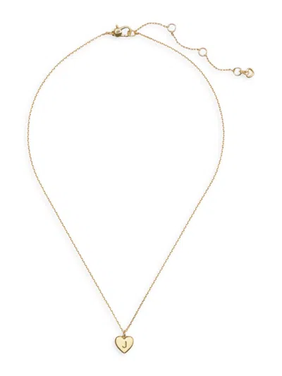 Kate Spade Women's Initial Here Gold-plated Pendant Necklace In Gold - J