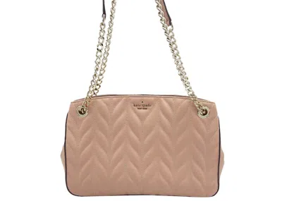 Pre-owned Kate Spade Women's  Convertible Quilted Briar Lane Shoulder Bag Medium In Rosy Cheeks
