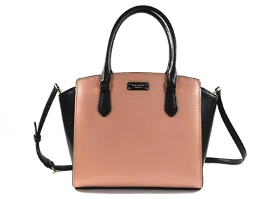Pre-owned Kate Spade Women's  Jeanne Satchel Bag Medium In Warm Vellum/black