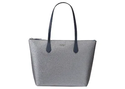 Pre-owned Kate Spade Women's  Joeley Glitter Tote Bag Large In Dusk Navy Blue
