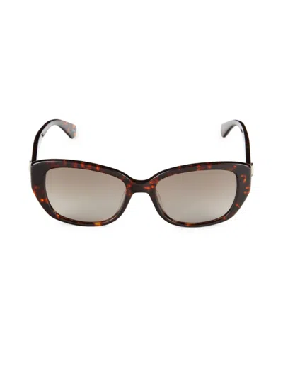 Kate Spade Women's Kenzie 53mm Oval Sunglasses In Brown
