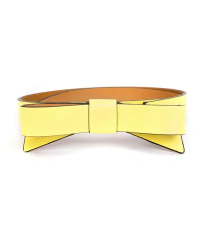 Kate Spade Women's Leather Bow Belt In Sunnyside