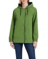 Kate Spade Women's Lightweight Zip-front Water-resistant Jacket In Peat Green