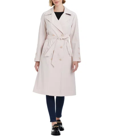 Kate Spade Women S Long Double-breasted Trench Coat In Sesame Cake