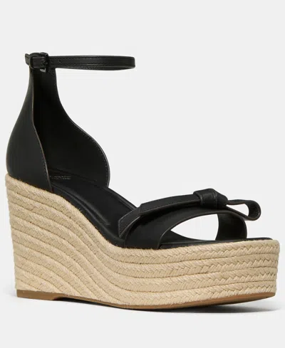 Kate Spade New York Loop Espadrille Ankle Strap Platform Wedge Sandal In Black