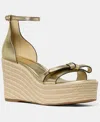 Kate Spade New York Loop Metallic Espadrille Wedge In Gold