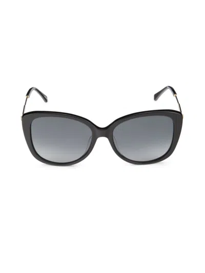 Kate Spade Women's Lorene 57mm Cat Eye Sunglasses In Black