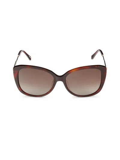Kate Spade Women's Lorene 57mm Cat Eye Sunglasses In Brown