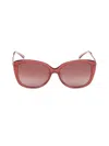 Kate Spade Women's Lorene 57mm Cat Eye Sunglasses In Red