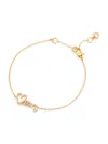 KATE SPADE WOMEN'S LOVE YOU, MOM GOLD-PLATED & CUBIC ZIRCONIA BRACELET