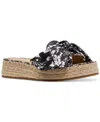 Kate Spade Lucie Espadrille Platform Slide Sandal In Black