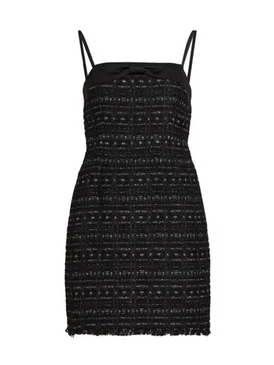 Kate Spade Women's Mainline Galaxy Tweed Bow Dress In Black