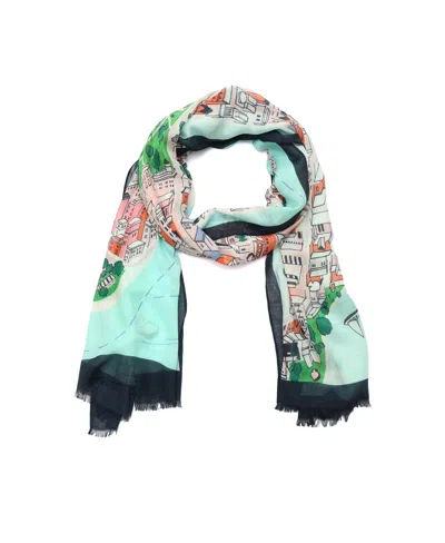Kate Spade Women's Map Oblong Scarf In Multi