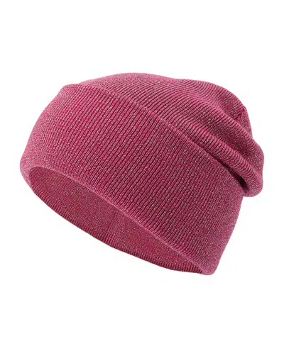 Kate Spade Women's Metallic Beanie Hat In Marker Pink