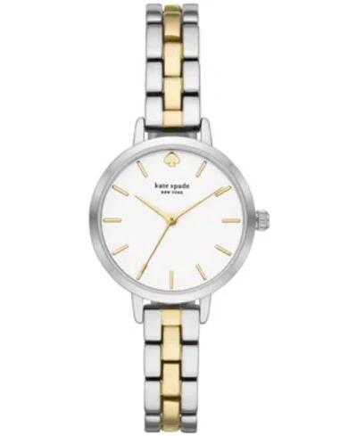 Kate Spade Women's Metro Two-tone Stainless Steel Bracelet Watch 30mm In Gold