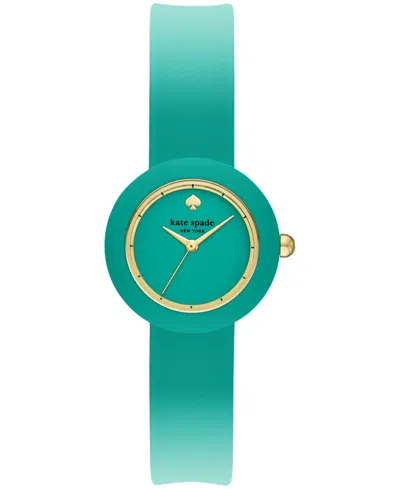 Kate Spade Women's Mini Park Row Blue Silicone Watch 28mm In Light Blue