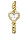 Kate Spade Women's Monroe Heart Three-hand Gold-tone Stainless Steel Watch, 27mm In Gold-tone