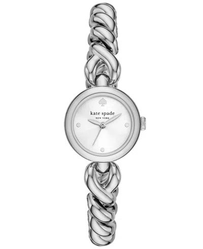 Kate Spade Women's Monroe Stainless Steel Bracelet Watch 24mm In Silver-tone