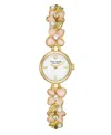 Kate Spade Women's Monroe Three-hand Gold-tone Stainless Steel Watch, 20mm In Multicolor