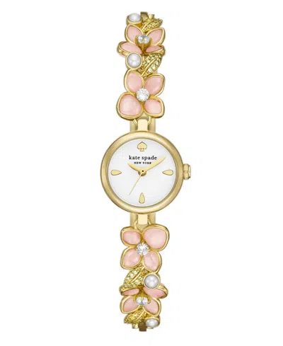 Kate Spade Women's Monroe Three-hand Gold-tone Stainless Steel Watch, 20mm In Multicolor