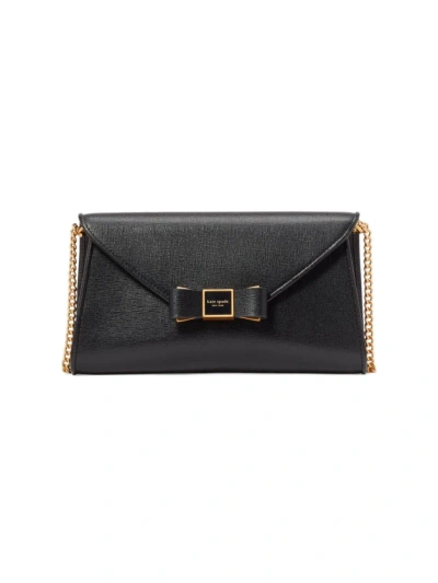 Kate Spade Women's Morgan Bow-embellished Leather Bag In Black
