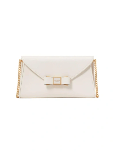 Kate Spade Women's Morgan Bow-embellished Leather Bag In Parchment