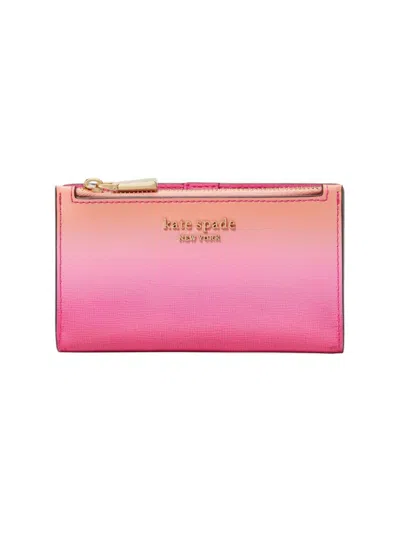 Kate Spade Morgan Ombré Saffiano Leather Wallet In Melon Ball Multi