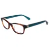 Kate Spade Renne Rectangular Eyeglasses For Women In Brown