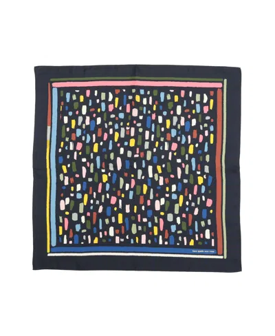 Kate Spade Women's Painterly Strokes Bandana Scarf In Blue