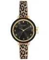 Kate Spade Park Row Quartz Black Dial Ladies Watch Ksw1485 In Black,brown