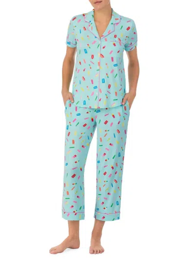 Kate Spade Women's Popsicle Cropped Pajama Set In Popsicles