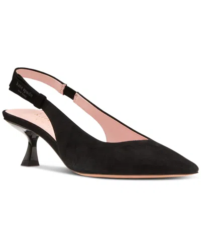 Kate Spade Women's Riley Slingback Kitten-heel Pumps In Black