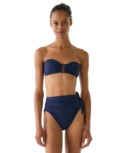 Kate Spade Women's Ring Front Bandeau Top In Blue