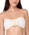 Kate Spade Rosette Bandeau Top In Cream