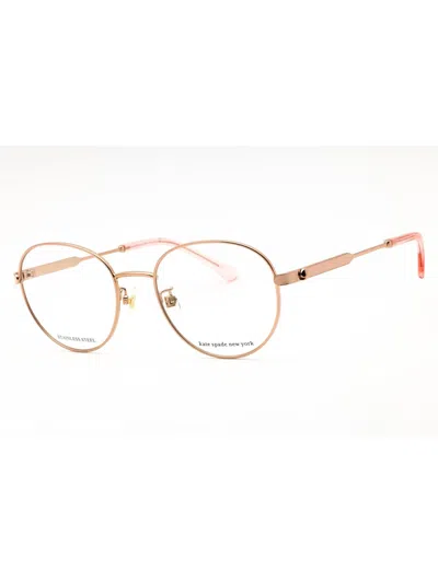 Kate Spade Women's Round Eyeglasses - Modern Metal Frame Design In Gold