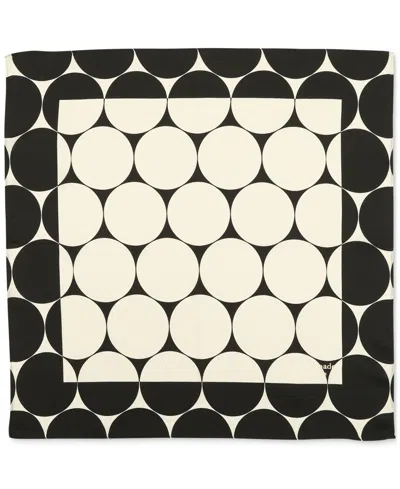 Kate Spade Women's Seasonless Dot Bandana Scarf In Black Cream