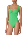 Kate Spade New York Sweetheart One Piece Swimsuit In Fern Moss