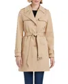 Kate Spade New York Water Resistant Double Breasted Belted Trench Coat In Spring Khaki