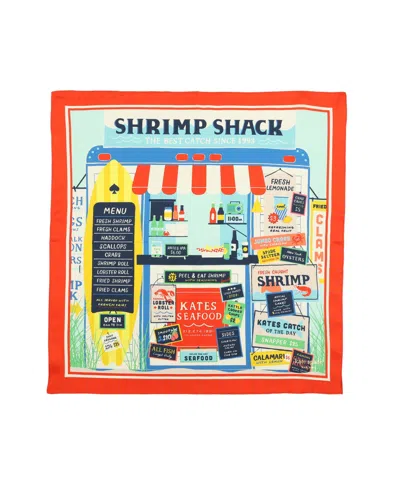 Kate Spade Women's Shrimp Shack Silk Bandana Scarf