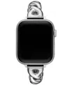 Shop Kate Spade Women's Silver-tone Stainless Steel Band For Apple Watch, 38/40/41/42/44/45mm