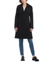 Kate Spade New York Twill Walking Coat In Black