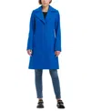 Kate Spade Double Breasted Wool Blend Coat In Opulent Blue