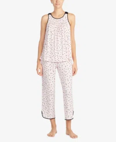 KATE SPADE WOMEN'S SLEEVELESS MODAL KNIT CAPRI PAJAMA SET