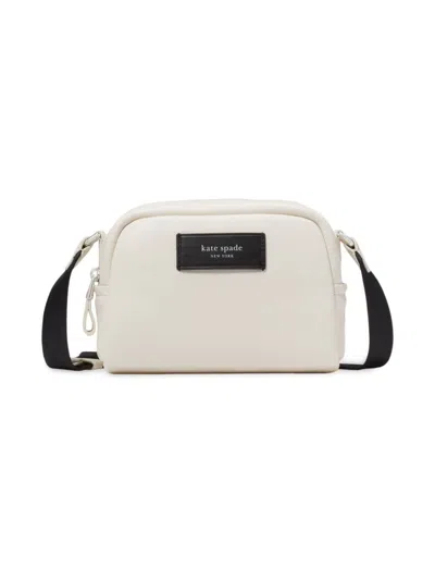 Kate Spade Women's Small Puffed Leather Crossbody Bag In White
