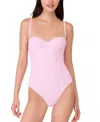 Kate Spade New York Smocked One Piece Swimsuit In Begonia Bloom Pink