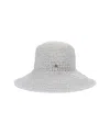 Kate Spade Women's Solid Crochet Crushable Cloche In Fresh White